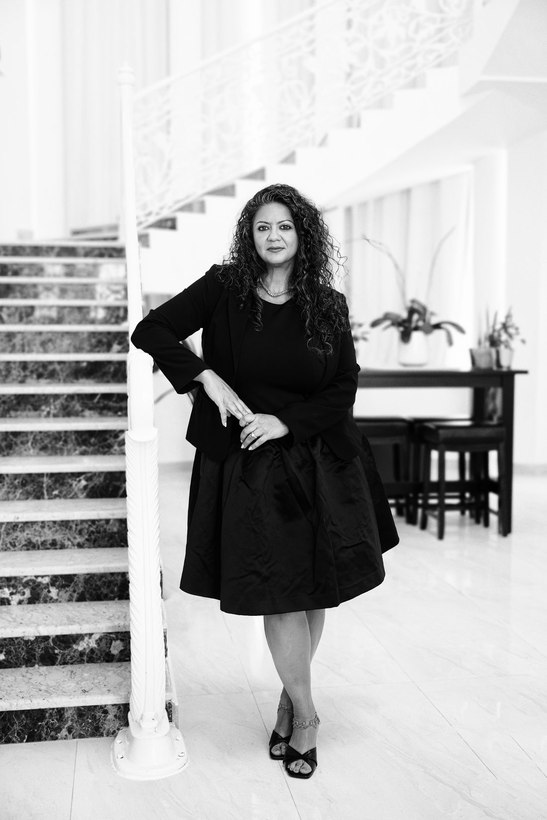 Rouba Zeidan, black and white portrait