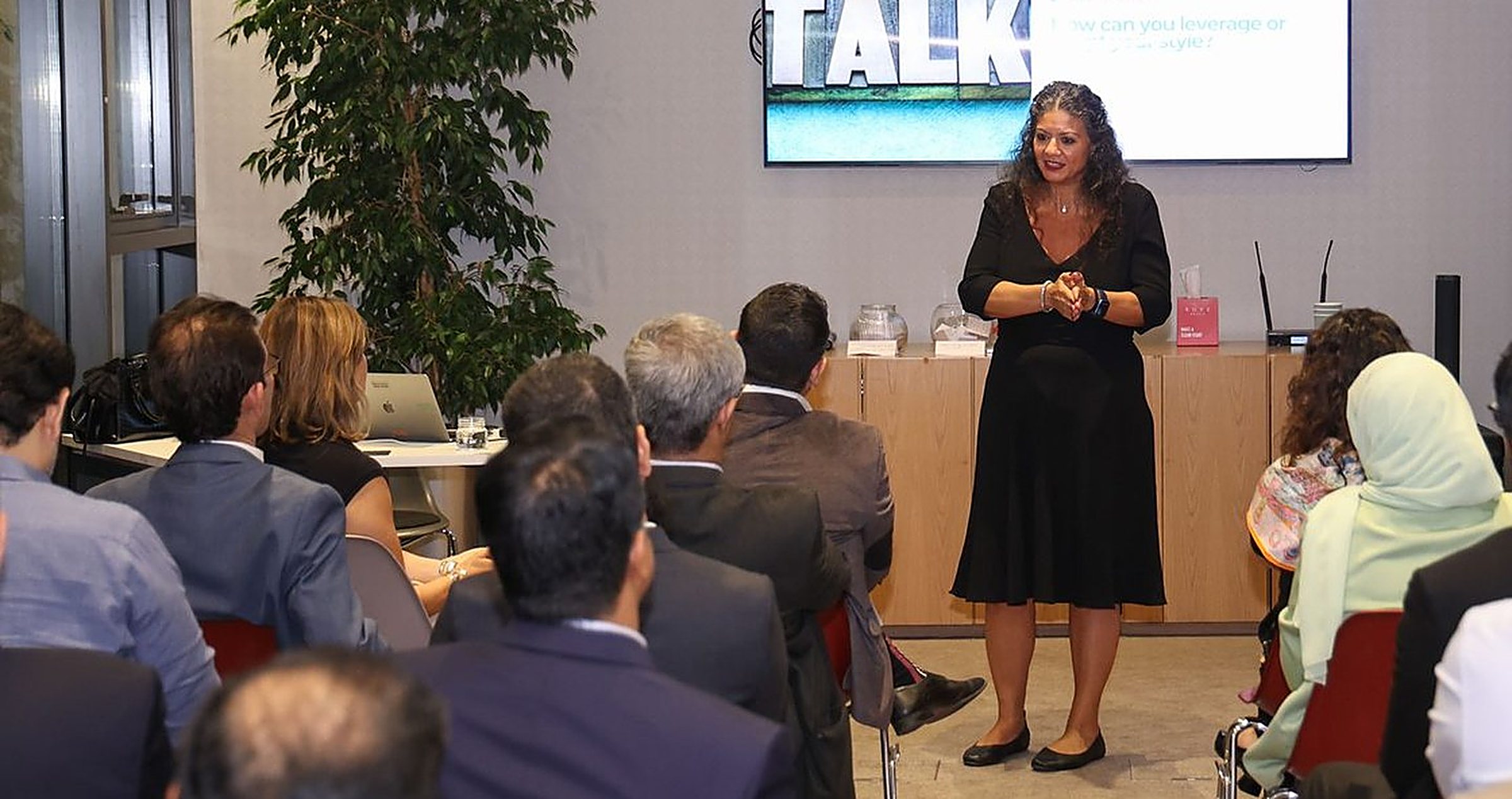 Rouba leading a training session